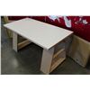Image 2 : MAPLE AND WHITE DESK WITH SIDE SHELFS