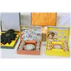 Image 1 : THREE BOXED TEA SETS AND BOXED EASTERN PLAQUE