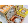 Image 3 : THREE BOXED TEA SETS AND BOXED EASTERN PLAQUE