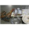 Image 3 : SHELF LOT OF CRYSTAL VASES ETC.