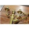 Image 2 : LOT OF BRASS CANDLE WALL SCONCES