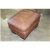 Image 2 : BROWN LEATHER OTTOMAN