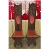 Image 1 : PAIR OF TALL ROMAN STYLE CHAIRS