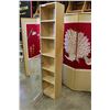 Image 3 : TALL MAPLE IKEA SHELF UNIT W/ FROSTED GLASS
