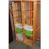 Image 2 : PINE SHELF UNIT WITH STORAGE BINS