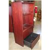 Image 2 : MAHOGANY FINISH 2-DRAWER BOOKSHELF