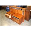 Image 2 : 1 PAIR OF WHITE HICKORY NIGHTSTANDS AND QUEEN SIZE HEADBOARD