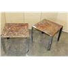 Image 1 : PAIR METAL INDUSTRIAL-LOOK END TABLES