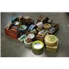 Image 1 : TWO SHELFS OF VINTAGE TINS