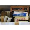 Image 1 : BOX OF ANTIQUE-ING BOOKS BIRD BOOK FRAMES AND PICTURES