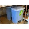 Image 1 : TWO LIDDED GARBAGE RECYLE BINS
