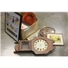 Image 1 : TWO WOOD SHELVES MEDICINE CABINET WITH KEY AND MIRROR