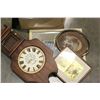 Image 2 : TWO WOOD SHELVES MEDICINE CABINET WITH KEY AND MIRROR