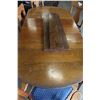 Image 3 : ANTIQUE TIGER OAK DINING TABLE WITH FOUR LEAFS AND SIX T-BACK CHAIRS