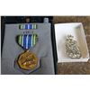 Image 1 : COAT OF ARMS BADGE AND 1980'S MILITARY ACHIEVEMENT WAR MEDAL SGT GALLAGHER OPERATION 'JUST CAUSE'