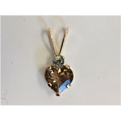 #14-10KT YELLOW GOLD ALEXANDRITE & SMOKEY