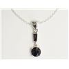 Image 1 : #20-STERLING SILVER GARNET PENDANT WITH