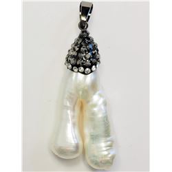 #24-STERLING SILVER FRESHWATER PEARL &