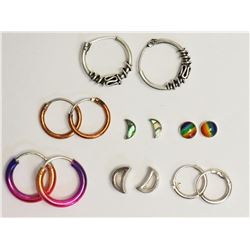 #29-STERLING SILVER 7 PAIR OF EARRINGS SET