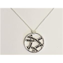 #41-STERLING SILVER BLACK CUBIC