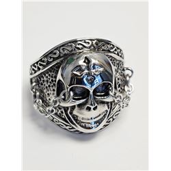 #44-STAINLESS STEEL (SIZE 11) CROSS SKULL