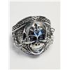 Image 1 : #44-STAINLESS STEEL (SIZE 11) CROSS SKULL