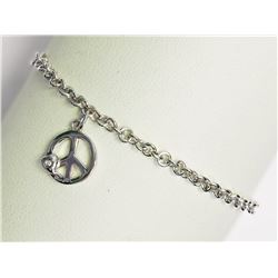 #46-STERLING SILVER HEART DESIGN DIAMOND