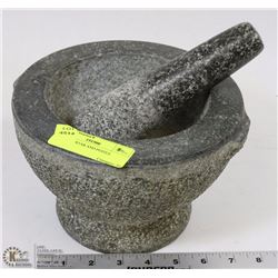 STONE MORTAR AND PESTLE
