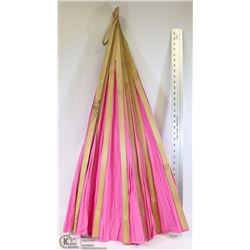 LARGE PINK FOLDABLE DECORATIVE FAN