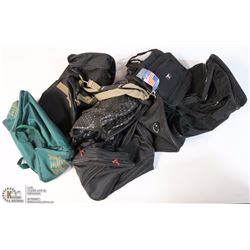 LARGE LOT OF CANVAS DUFFLE BAGS