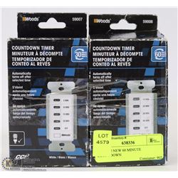 SET OF 2 NEW 60 MINUTE COUNTDOWN