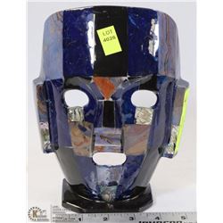 CERAMIC BLUE WITH ONYX LIKE FINISH SOUVENIR MASK
