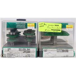 LOT OF ROUTER BITS ALL 1/2" SHANK