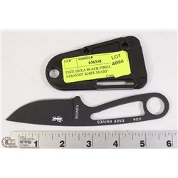 ESEE IZULA BLACK FIXED BLADE STRAIGHT KNIFE SHARP