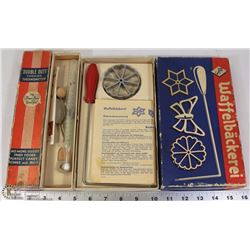 LOT OF VINTAGE BAKING SUPPLIES:  HS WAFFELBACKEREI