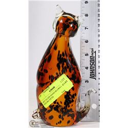 ART GLASS HAND BLOWN CAT FIGURE FIFTH