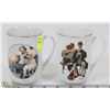 Image 1 : VINTAGE PORCELAIN COFFEE MUG PAIR (2) NORMAN