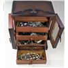 Image 1 : #18 - WIRE MESH FRONT WOODEN JEWELRY BOX