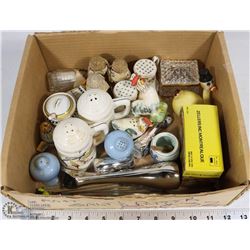 FLAT OF SALT AND PEPPER SHAKERS AND MORE!