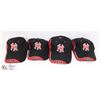 Image 1 : LOT OF 4 BLACK NYC ADJUSTABLE SIZE BALL CAPS