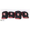 Image 1 : LOT OF 4 BLACK NYC ADJUSTABLE SIZE BALL CAPS