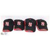 Image 1 : LOT OF 4 BLACK NYC ADJUSTABLE SIZE BALL CAPS