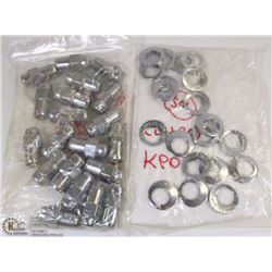 BOX W/ 20 NEW CHROME 7/16 LUGNUTS WITH