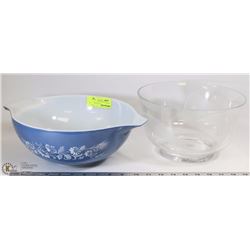 VINTAGE FLOWER PATTERN PYREX MIXING BOWL SOLD