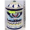 Image 1 : 12" CERAMIC BISCOTTI COOKIE JAR WITH LID