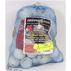 BAG OF GOLF BALLS & TEES