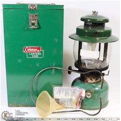 COLEMAN LANTERN IN  METAL CASE 14" TALL