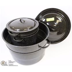 LARGE AND SMALL CANNER POTS
