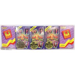 FLAT OF POWER RANGERS AND FOX CARDS