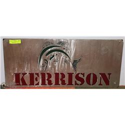 VINTAGE KERRISON FISH METAL ADVERTISING SIGN